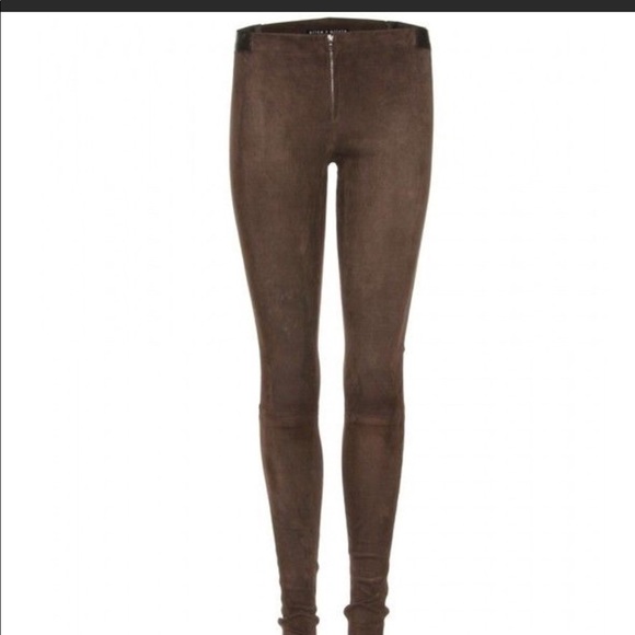 Alice + Olivia 100% lamb leggings - Picture 1 of 5